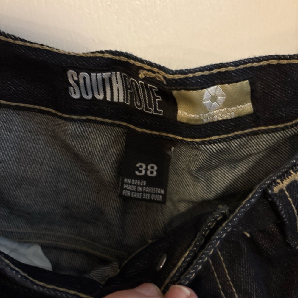 South Pole Men's Deep Indigo Relaxed Jeans - Picture 2 of 10
